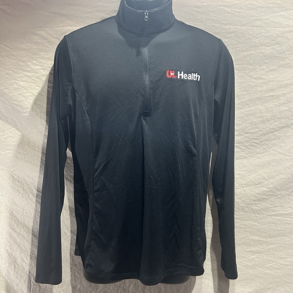 Sport-Tek Ladies Large Quarter Zip Pullover Black U of L Health Performance